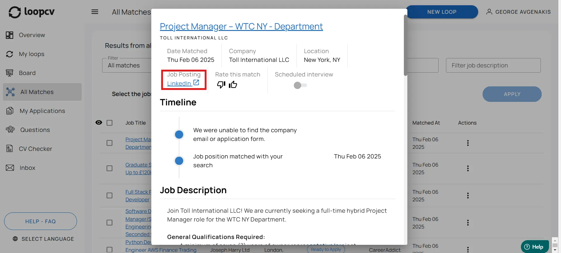 job posting details