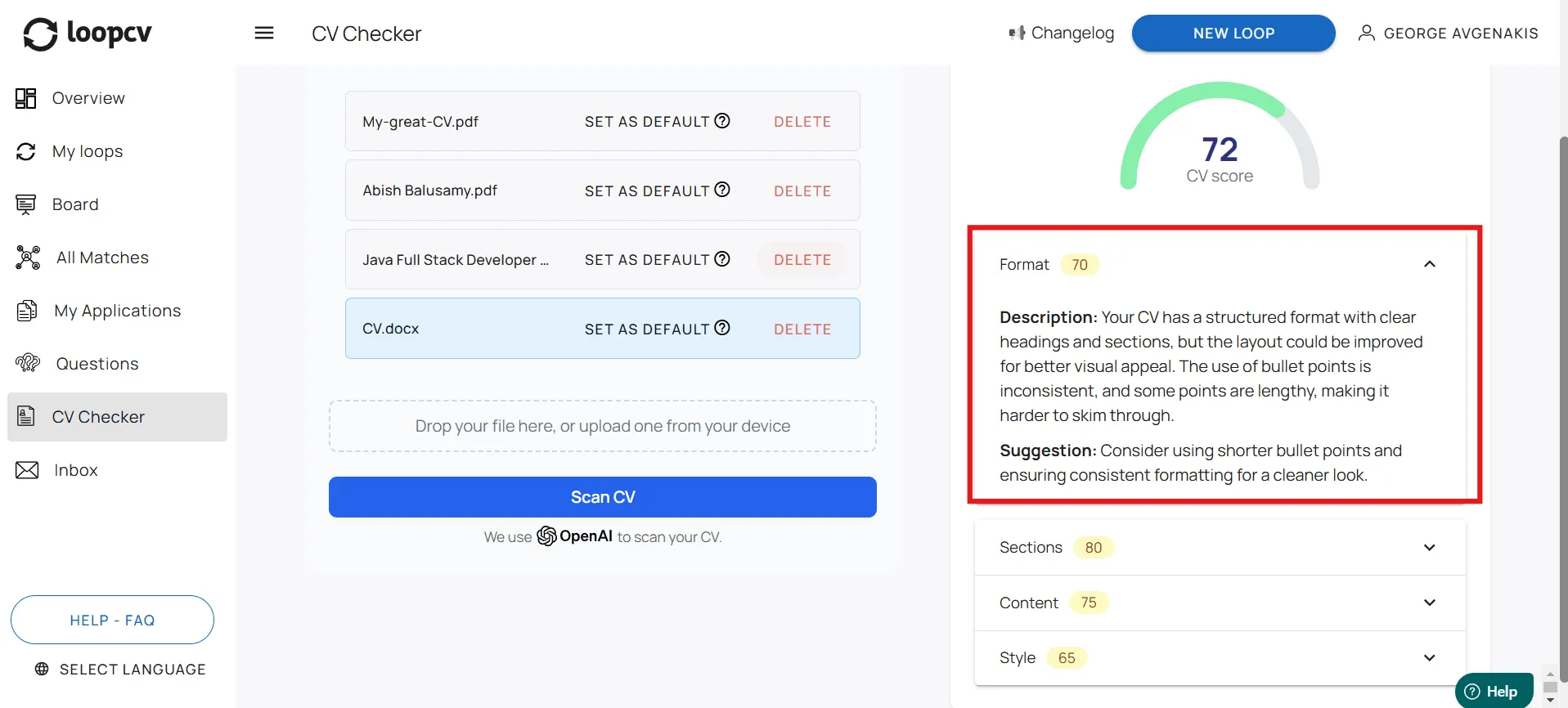 AI recommendations